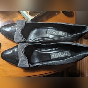 Italian leather shoes, barely used, size 7.5 gray and black